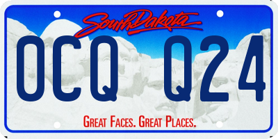 SD license plate 0CQQ24
