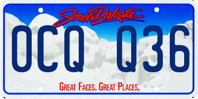 SD license plate 0CQQ36