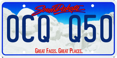 SD license plate 0CQQ50