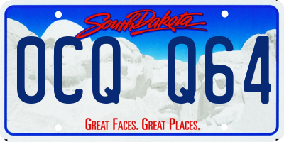 SD license plate 0CQQ64