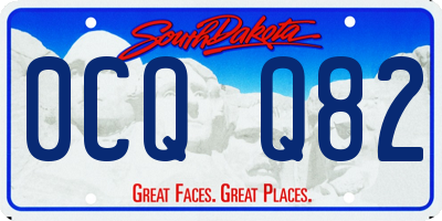 SD license plate 0CQQ82