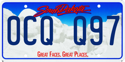 SD license plate 0CQQ97