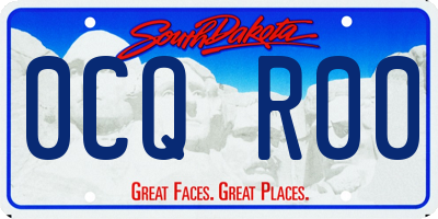SD license plate 0CQR00