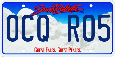 SD license plate 0CQR05