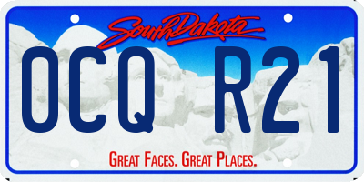 SD license plate 0CQR21