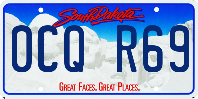 SD license plate 0CQR69
