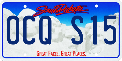 SD license plate 0CQS15