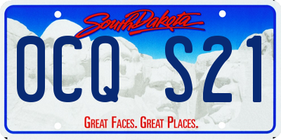 SD license plate 0CQS21