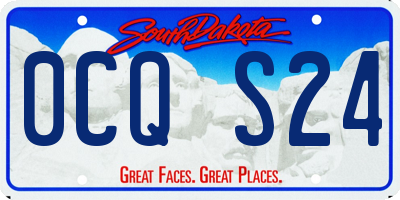 SD license plate 0CQS24