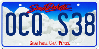 SD license plate 0CQS38