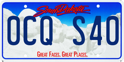 SD license plate 0CQS40