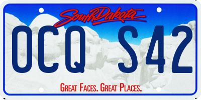 SD license plate 0CQS42