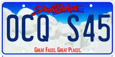 SD license plate 0CQS45