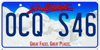 SD license plate 0CQS46