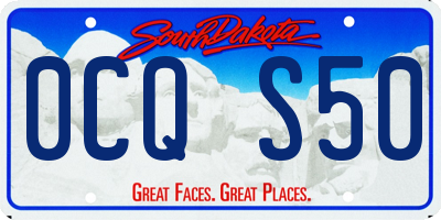 SD license plate 0CQS50
