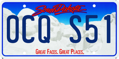 SD license plate 0CQS51