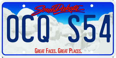 SD license plate 0CQS54