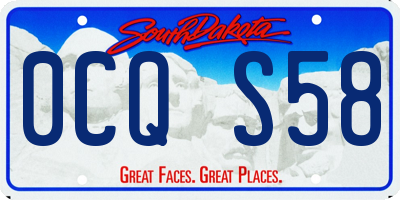 SD license plate 0CQS58