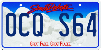 SD license plate 0CQS64