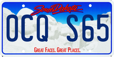 SD license plate 0CQS65