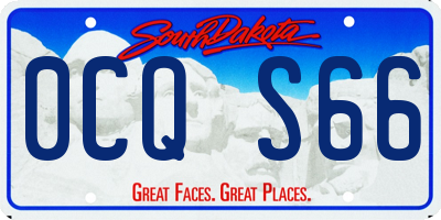 SD license plate 0CQS66