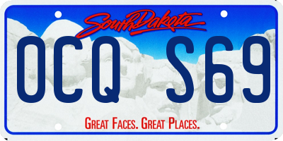 SD license plate 0CQS69