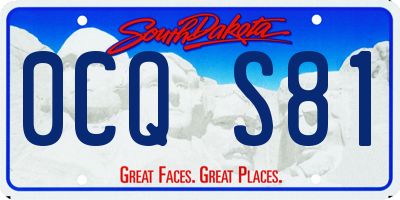 SD license plate 0CQS81