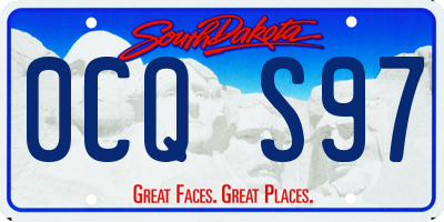 SD license plate 0CQS97