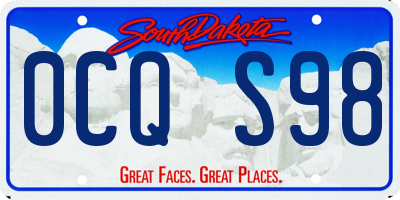 SD license plate 0CQS98