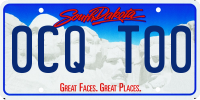 SD license plate 0CQT00