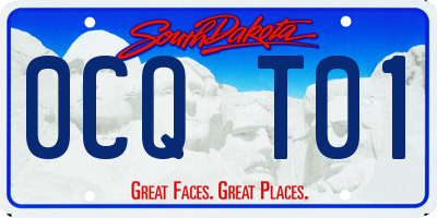 SD license plate 0CQT01