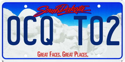 SD license plate 0CQT02