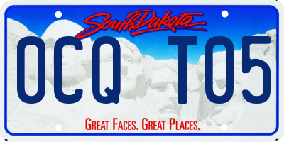 SD license plate 0CQT05