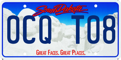 SD license plate 0CQT08