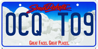 SD license plate 0CQT09