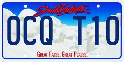 SD license plate 0CQT10