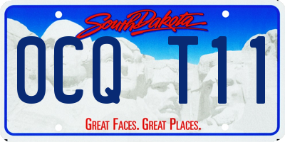 SD license plate 0CQT11