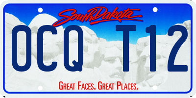 SD license plate 0CQT12
