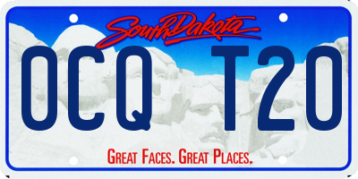 SD license plate 0CQT20