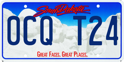 SD license plate 0CQT24