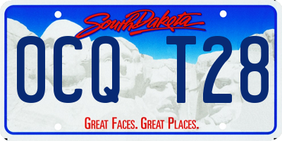 SD license plate 0CQT28