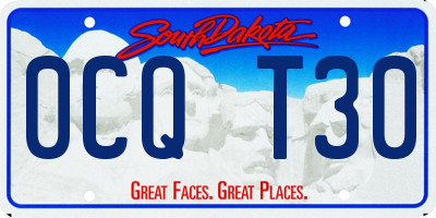 SD license plate 0CQT30
