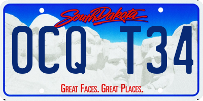 SD license plate 0CQT34