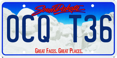 SD license plate 0CQT36