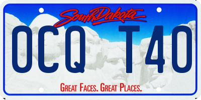 SD license plate 0CQT40