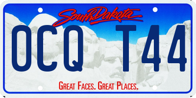 SD license plate 0CQT44