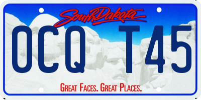 SD license plate 0CQT45