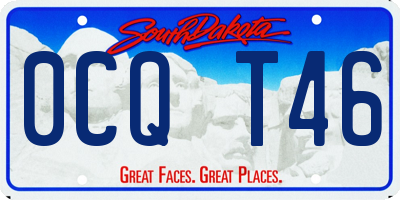 SD license plate 0CQT46