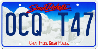 SD license plate 0CQT47