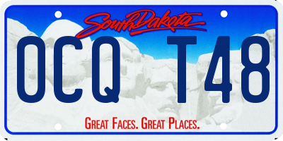 SD license plate 0CQT48